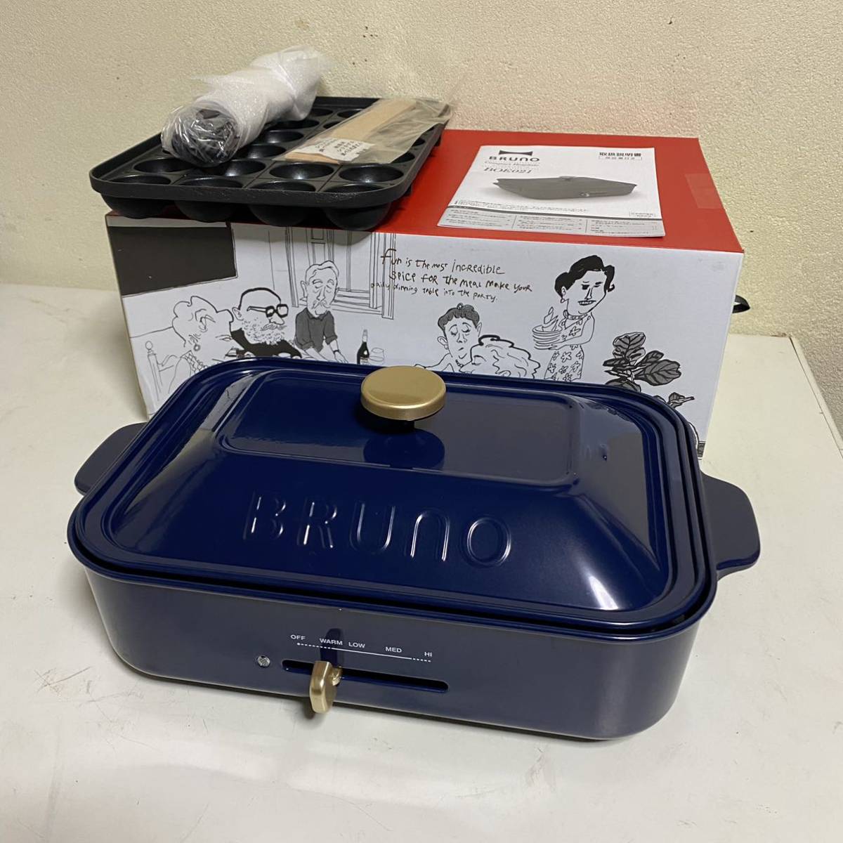 Bruno Compact Hot Plate Navy Boe