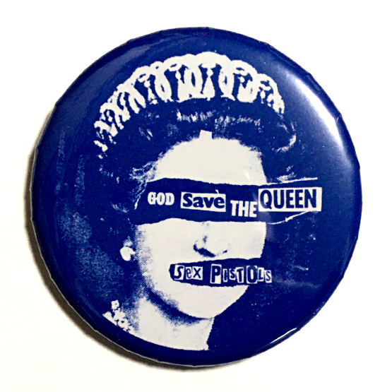 未使用デカ缶バッジ mm SEX PISTOLS God Save The Queen セックスピストルズ ゴッドセイヴザ