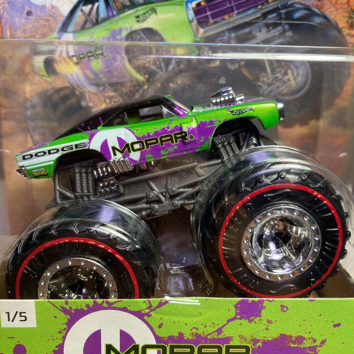 未使用に近いOReilly Auto Parts 限定ホットウィール ダッジ チャージャー R T モンスタートラック Hot