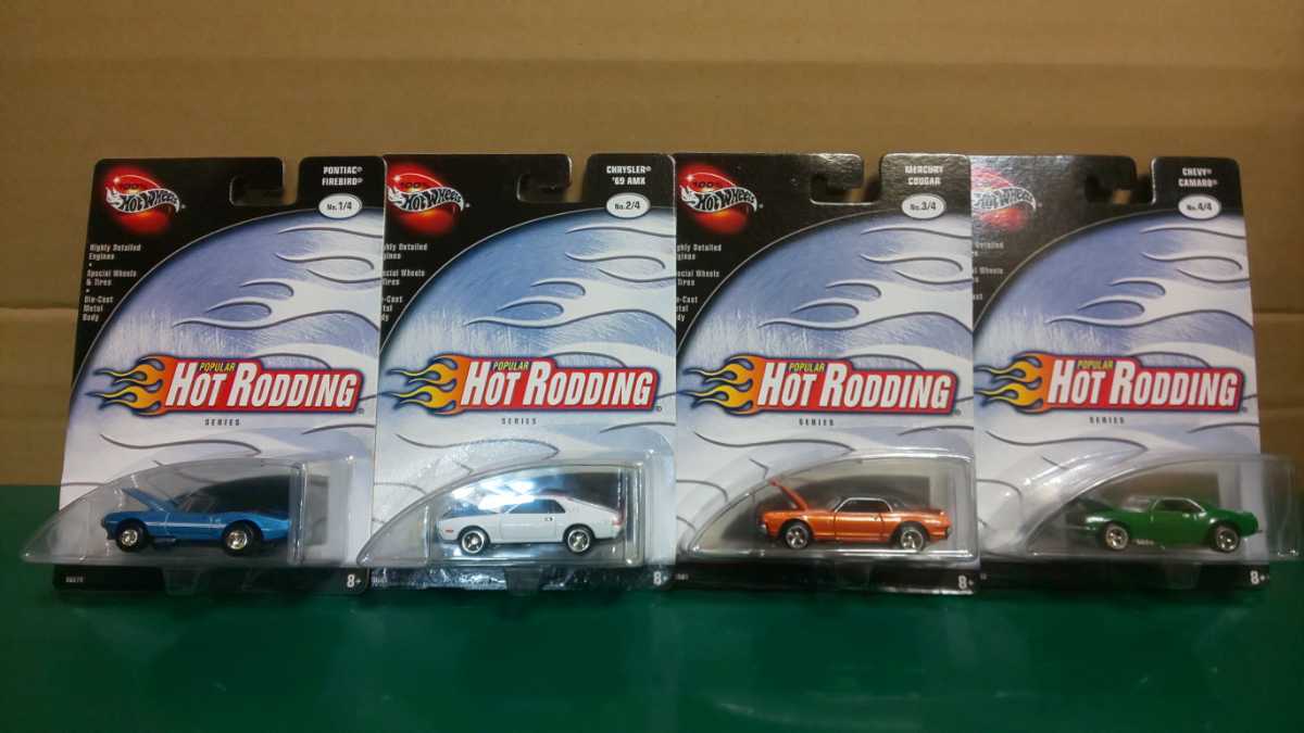 未使用未展示未開封ホットウィール POPULAR HOT RODDINGシリーズ 台セットフィヤーバード AMXクーガーカマロ の落札情報詳細 ヤフオク落札価格