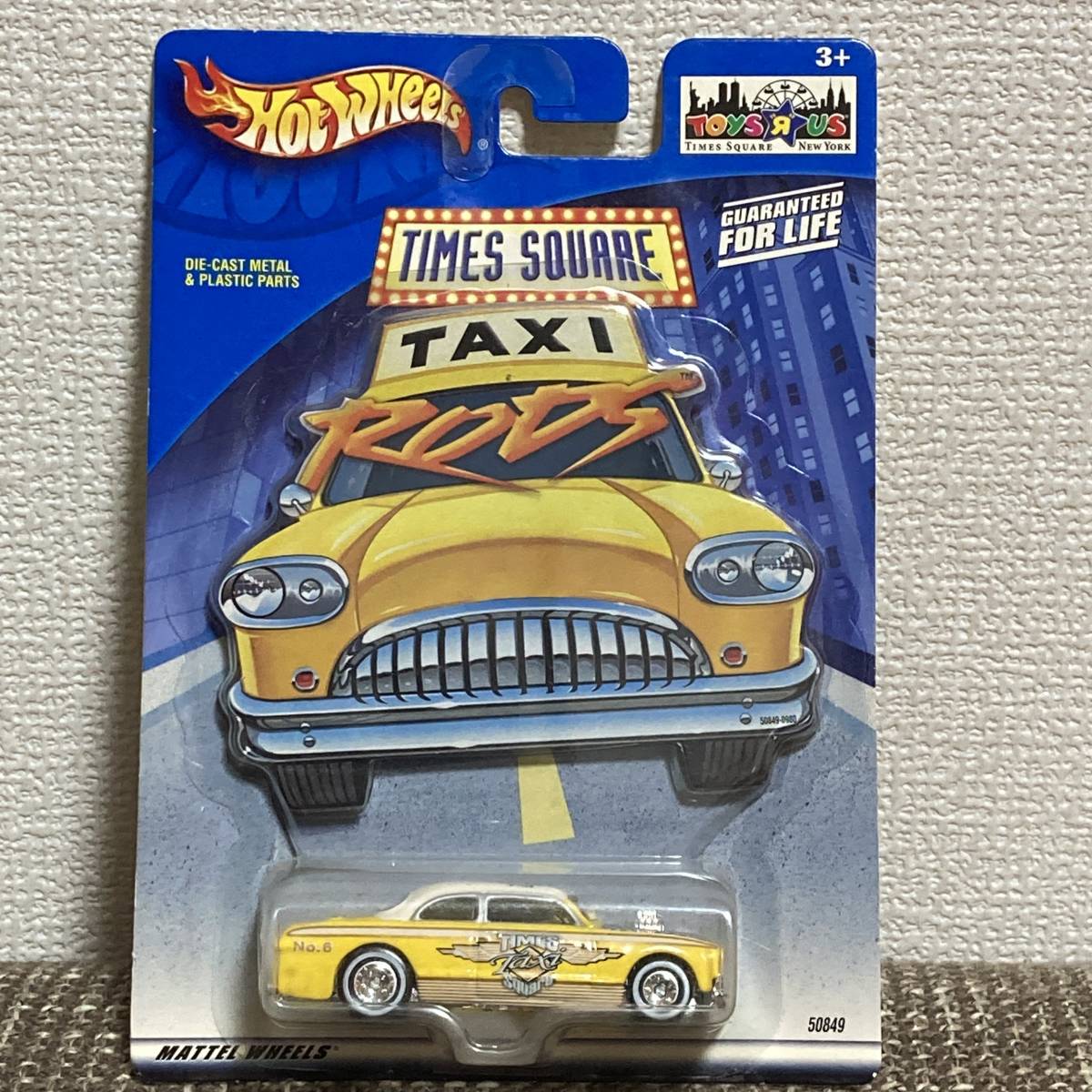 やや傷や汚れありN63 未開封 ホットウィール タクシー ロッズ イエロー HOT WHEELS TAXI RODS yellow