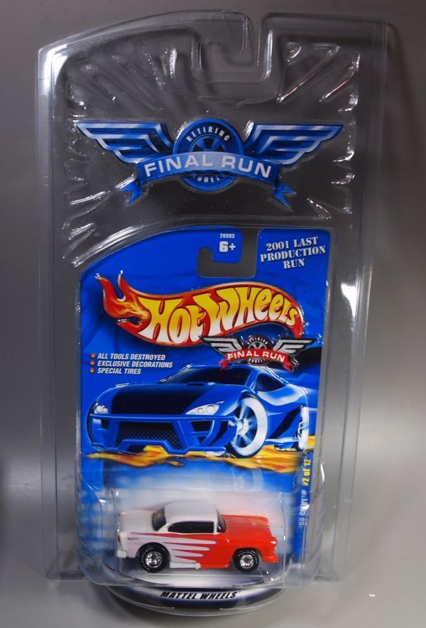 目立った傷や汚れなしホットウィール 未開封 2001 FINAL RUN 55 CHEVY TM HOT WHEELSの落札情報詳細