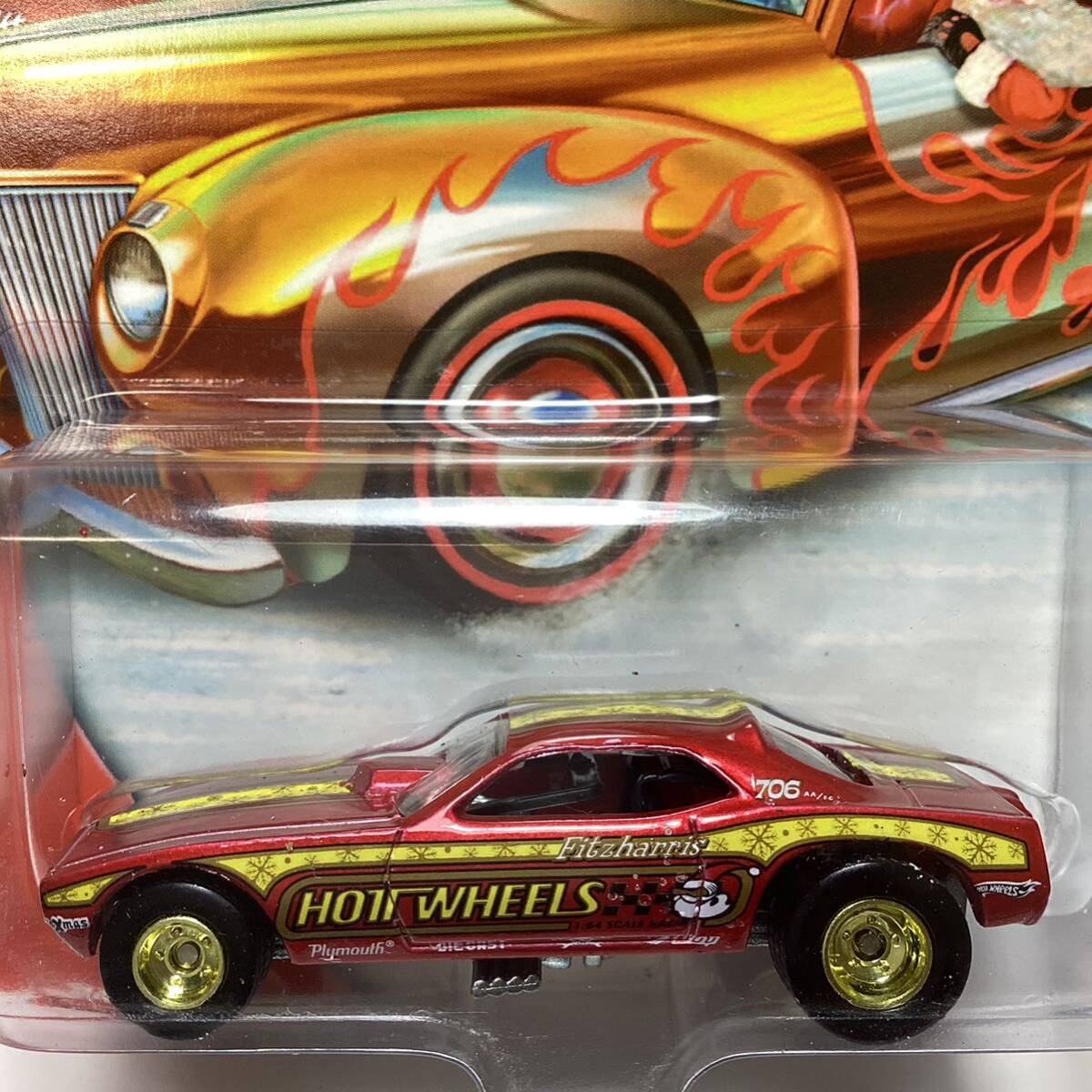 未使用に近いホットウィール プリマス バラクーダ ファニーカー HOLIDAY RODS ホリデーロッド Hot Wheelsの落札