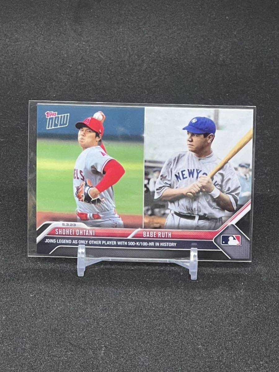 目立った傷や汚れなし MLB TOPPS NOW 大谷翔平 Shohei Ohtani Babe Ruth MLB通算 奪三振 本塁打達成②の落札情報