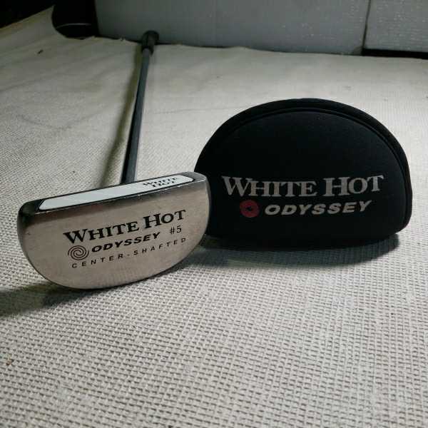 傷や汚れありODYSSEY オデッセイ WHITE HOT ホワイトホット 02 パター CENTER SHAFTED センターシャフト