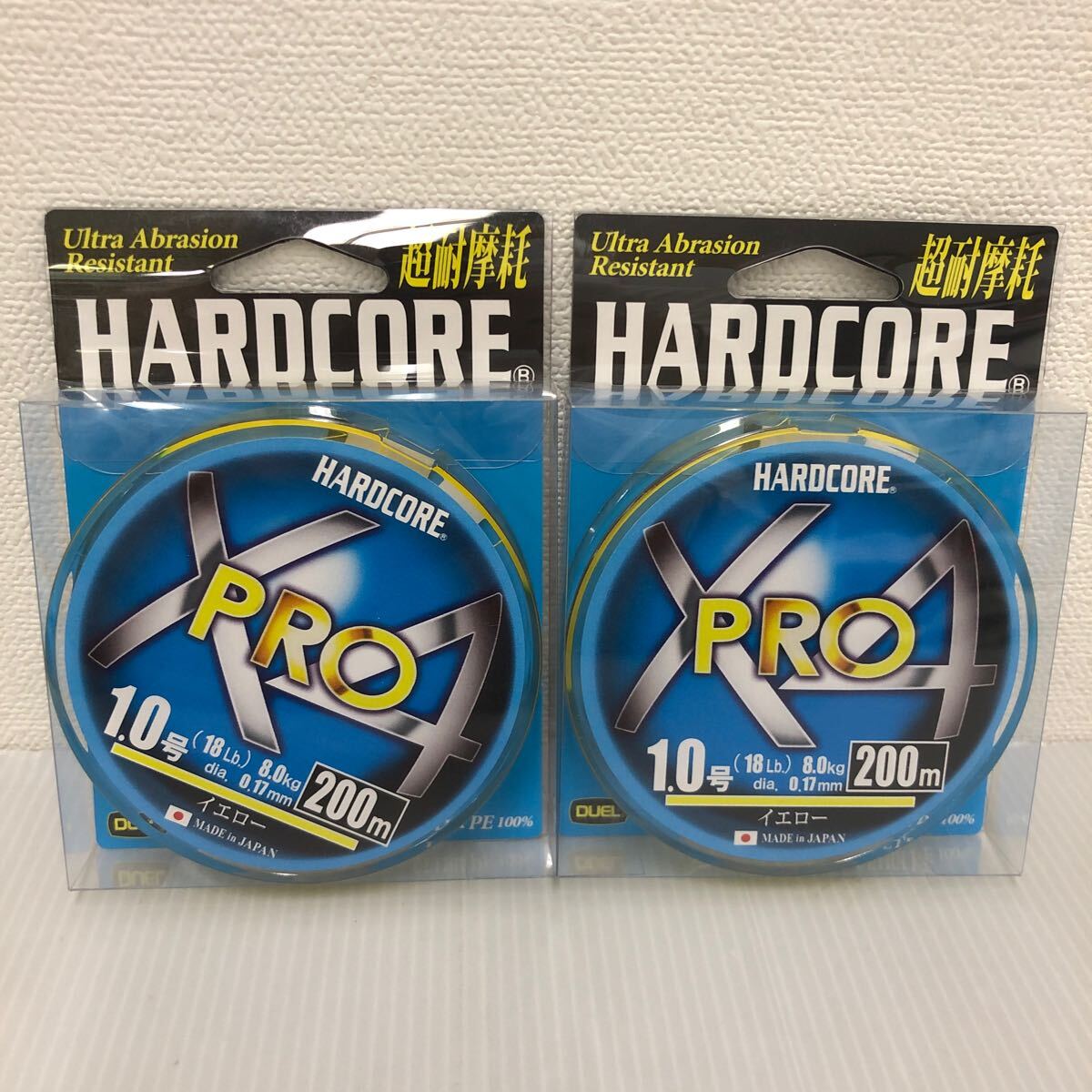 未使用DUEL デュエル HARDCORE ハードコア PEライン 号 HARDCORE X PRO m イエロー