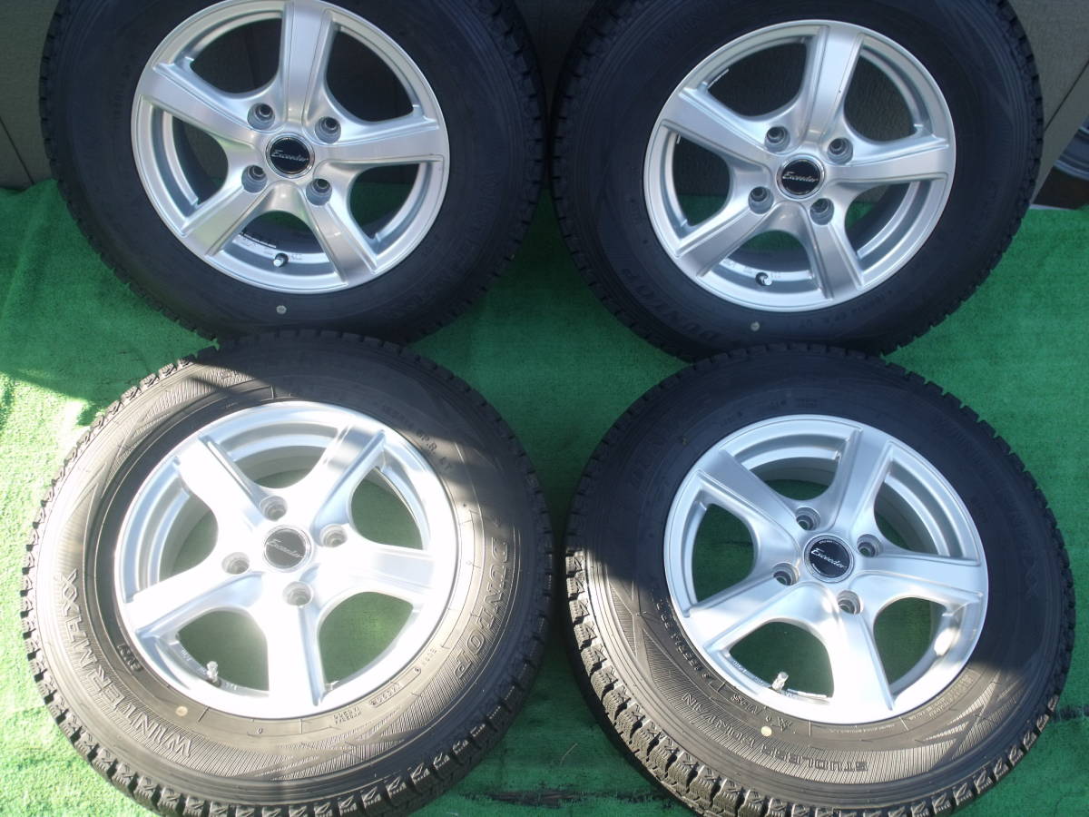 傷や汚れあり R PR 社外アルミホイール HOT STUFF Exceeder 本セット バリ山 ダンロップ WINTER MAXX SV 年製 スタッドレス
