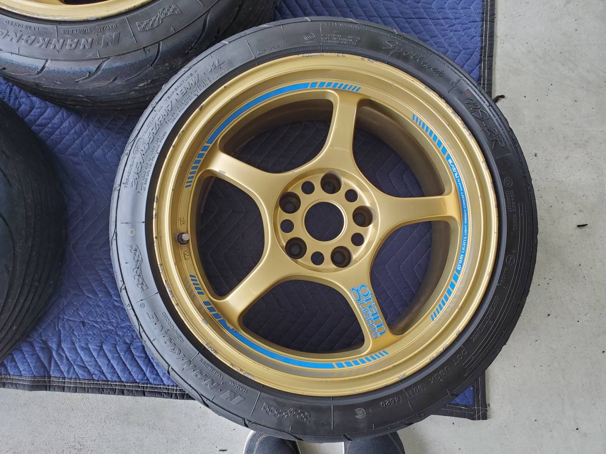 傷や汚れあり】☆レイズ グラムライツ57C 5本スポーク ゴールド 17
