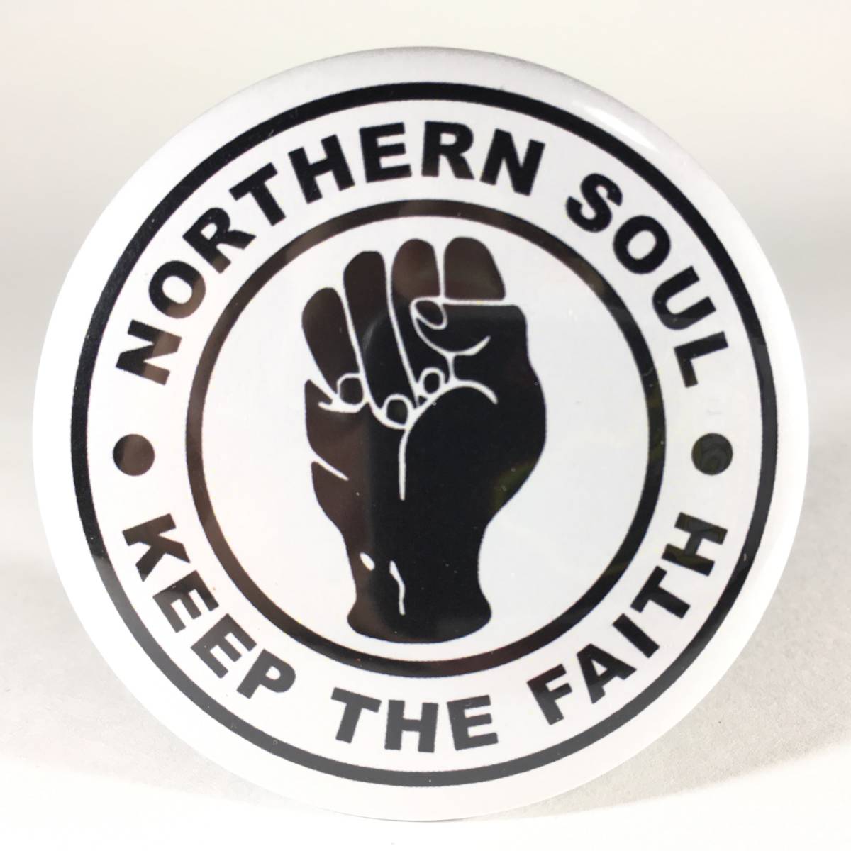 A northern soul - keep the faith, retro music scene design in black