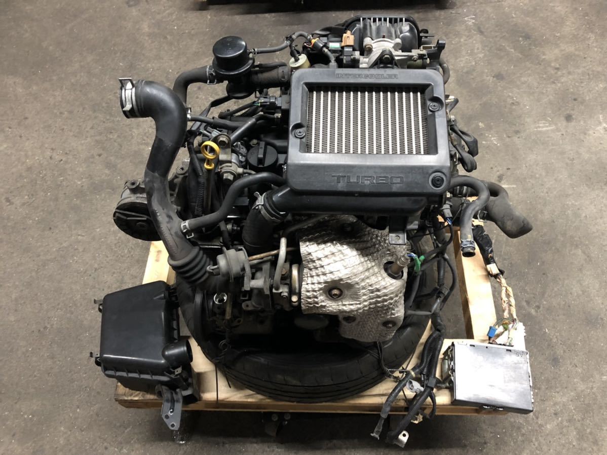 【傷や汚れあり】L250S ターボ エンジン EF ミラ アヴィ リビルド載せ替えから5年6万キロ使用 ミラバン MIRA AVY TURBO