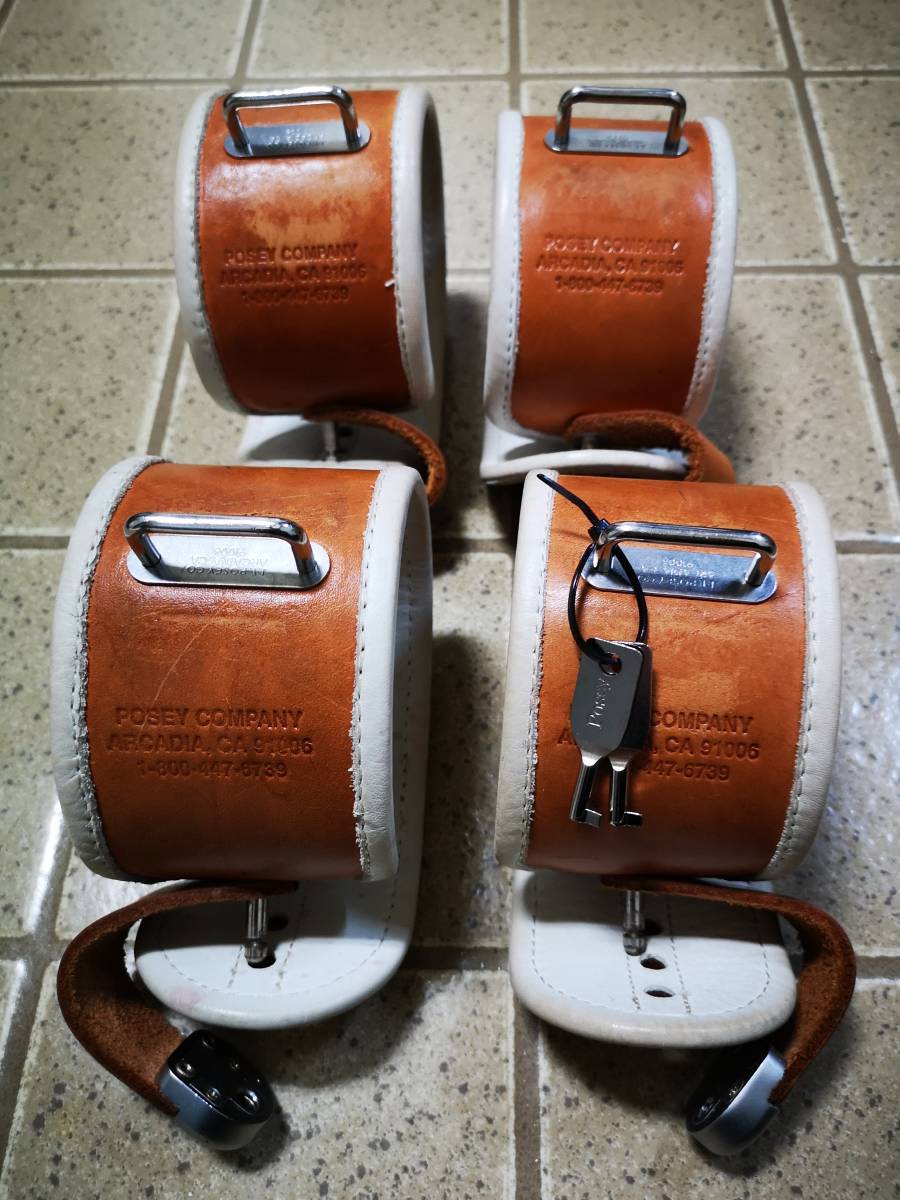【米軍放出新品】Humane Restraint 手錠 ベルト 革製 ハロウィン コスプレ ☆CK20AA-2 #S-101  HUMANE RESTRAINT LEATHER RESTRAINT SET LOCKING BELTS ANKLE \u0026 WRIST