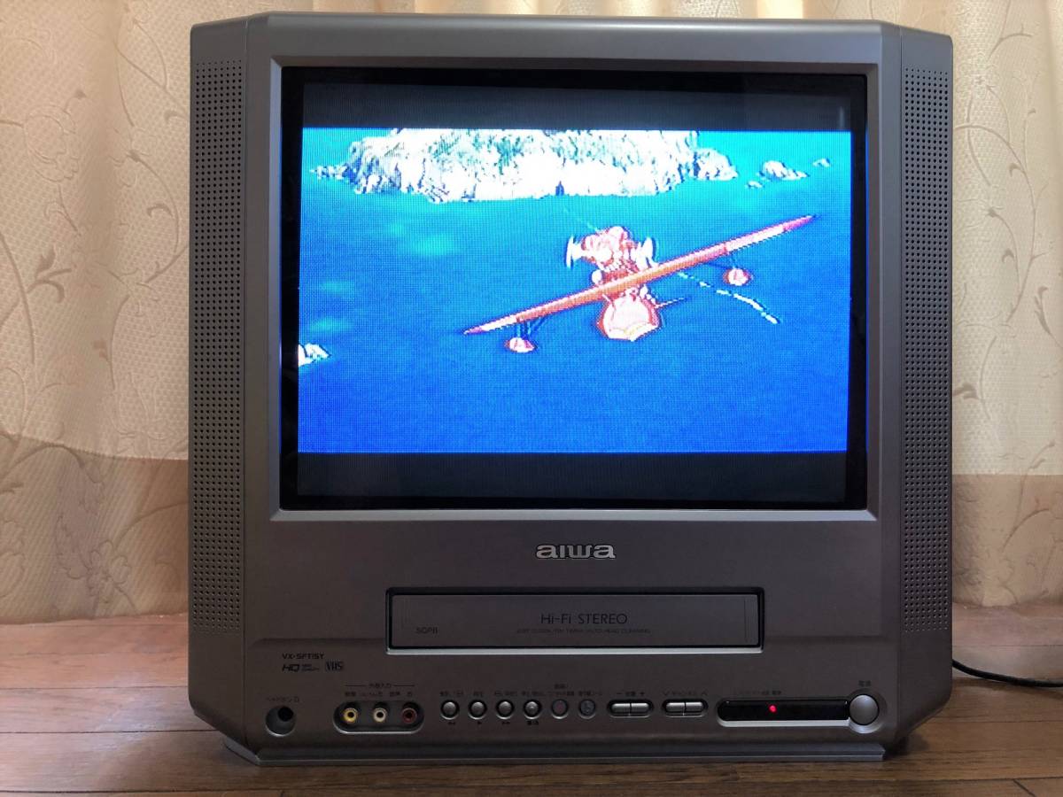 傷や汚れあり】AIWA アイワ テレビデオ フラット画面 VX-SFT15Y 送料
