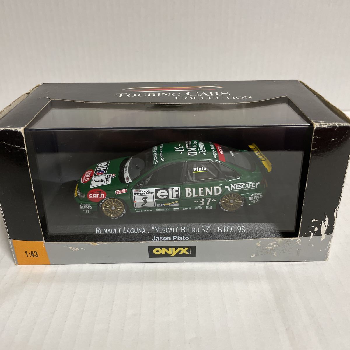 未使用に近い】ONYX 1/43 BTCC RENAULT LAGUNA NESCAFE BLEND 37 1998