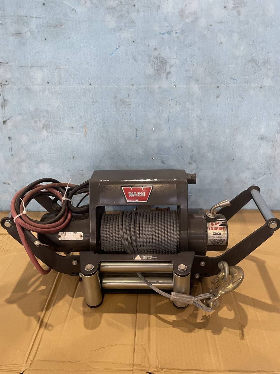 【やや傷や汚れあり】【引き取り限定】電動ウインチ WARN X8000i ウインチマウントプレート付き 中古美品の落札情報詳細 ヤフオク