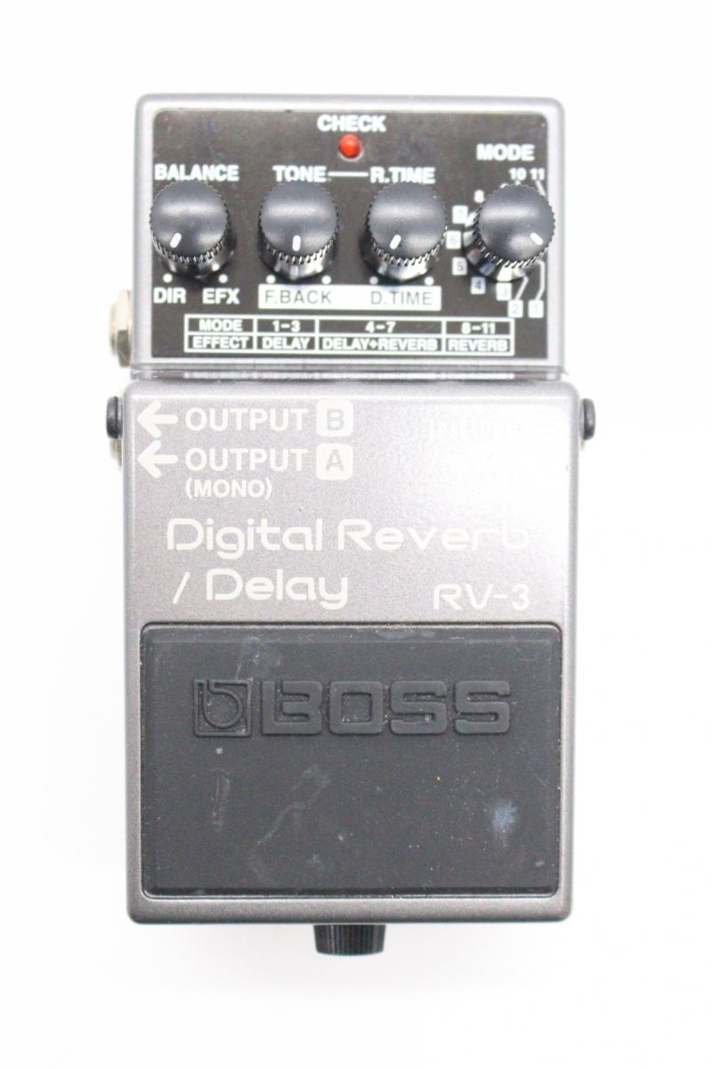 【傷や汚れあり】【ト石】②BOSS Digital Reverb/Delay デジタルリバーブ ディレイ RV-3 エフェクター ...