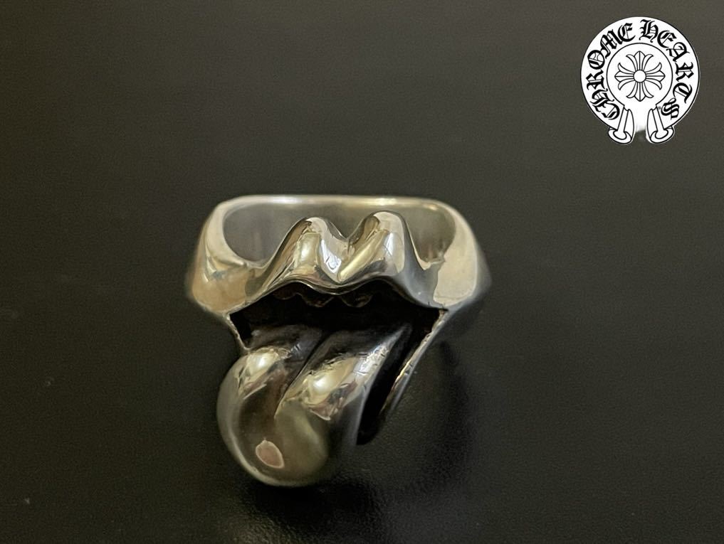 中古】◇原本付き CHROME HEARTSクロムハーツ RING MD LT リップ&タン ...