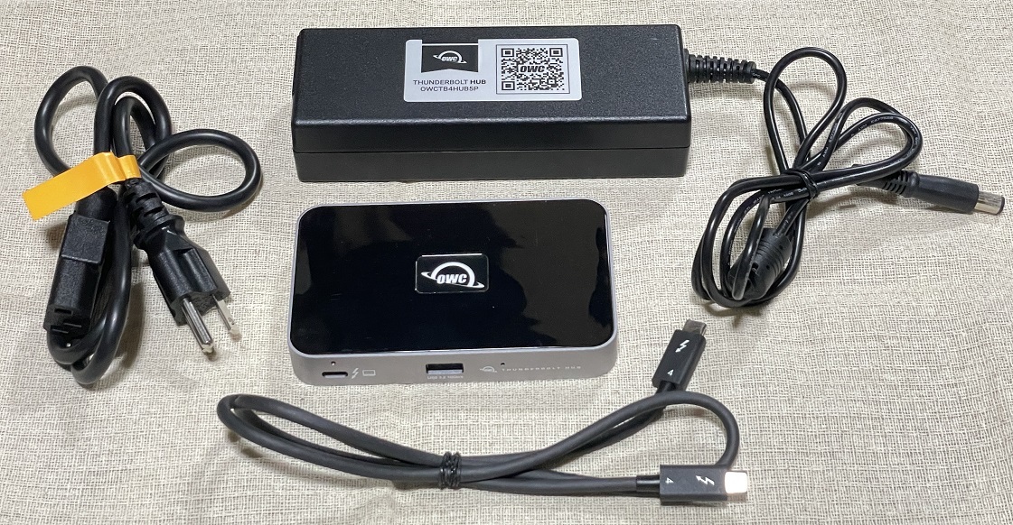OWC Thunderbolt 5 Hub 3x port TB5 | TB4 | TB3 | USB-C + 1x USB-A