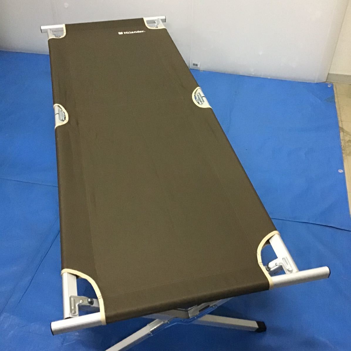【傷や汚れあり】ハイランダー Hilander レバー付きアルミGIコット レジャー キャンプ アウトドア 寝具 コット