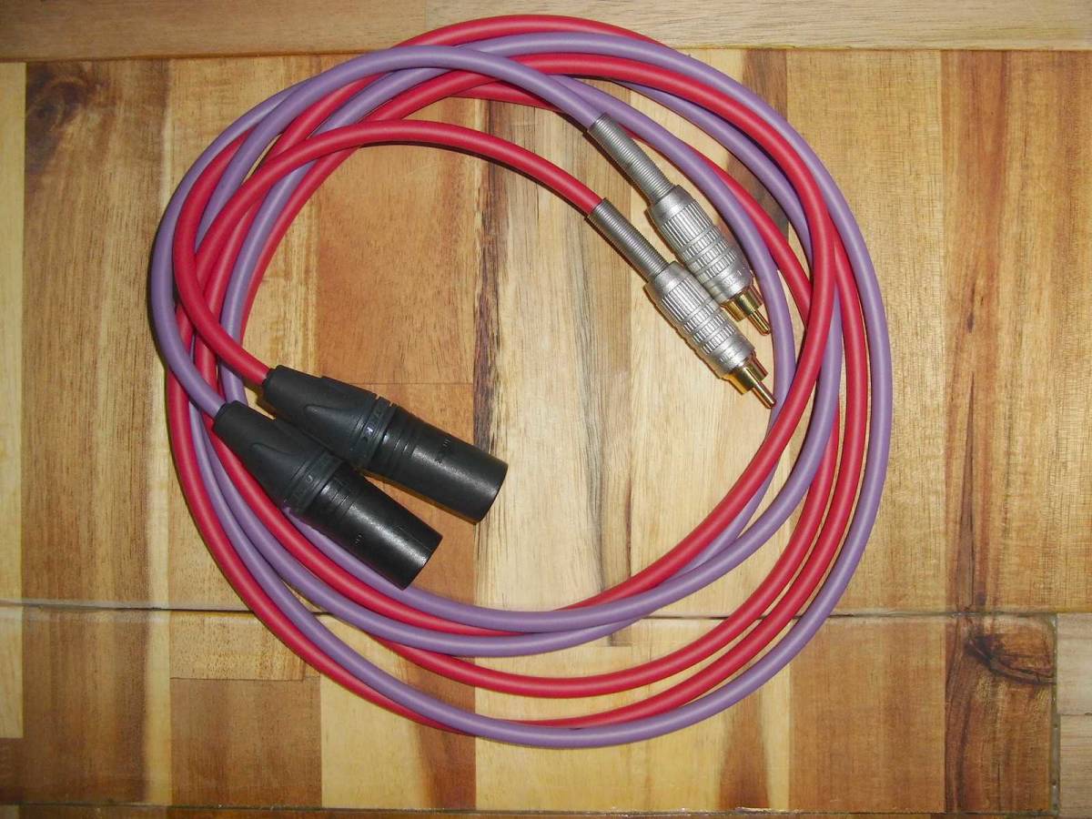 3m×2本セット MOGAMI2534 Red RCAケーブル 3.0mステレオペア