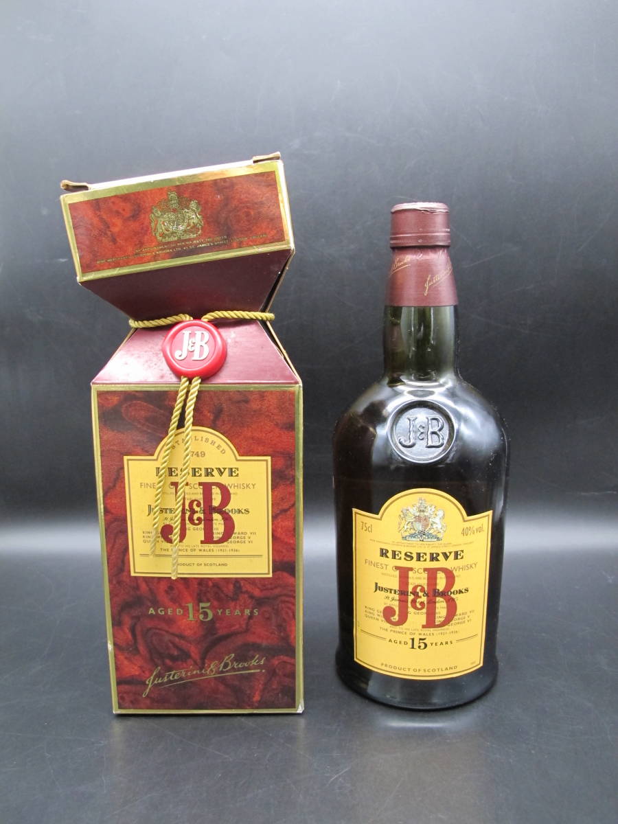 未使用】J&B ジャスティン＆ブルックス 15年 スコッチウイスキー 750ml
