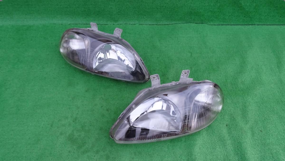目立った傷や汚れなし】EK9 シビックタイプR 純正 前期 ヘッドランプ