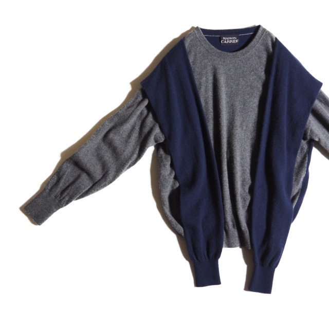 石田ゆりこ着用・MAISON CARREE カシミヤ ニット帽 サイズ0 グレー