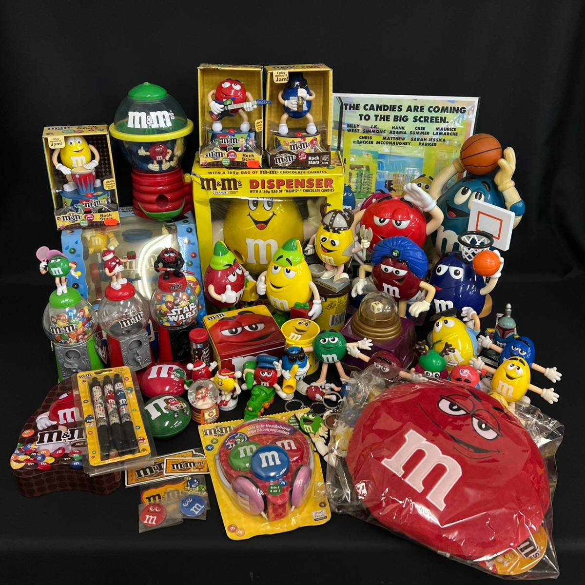 【やや傷や汚れあり】AAg080R 当時物 m&m's エムアンドエムズ グッズ まとめ フィギュア 置き物 ディスプレイ ペン キーホルダー