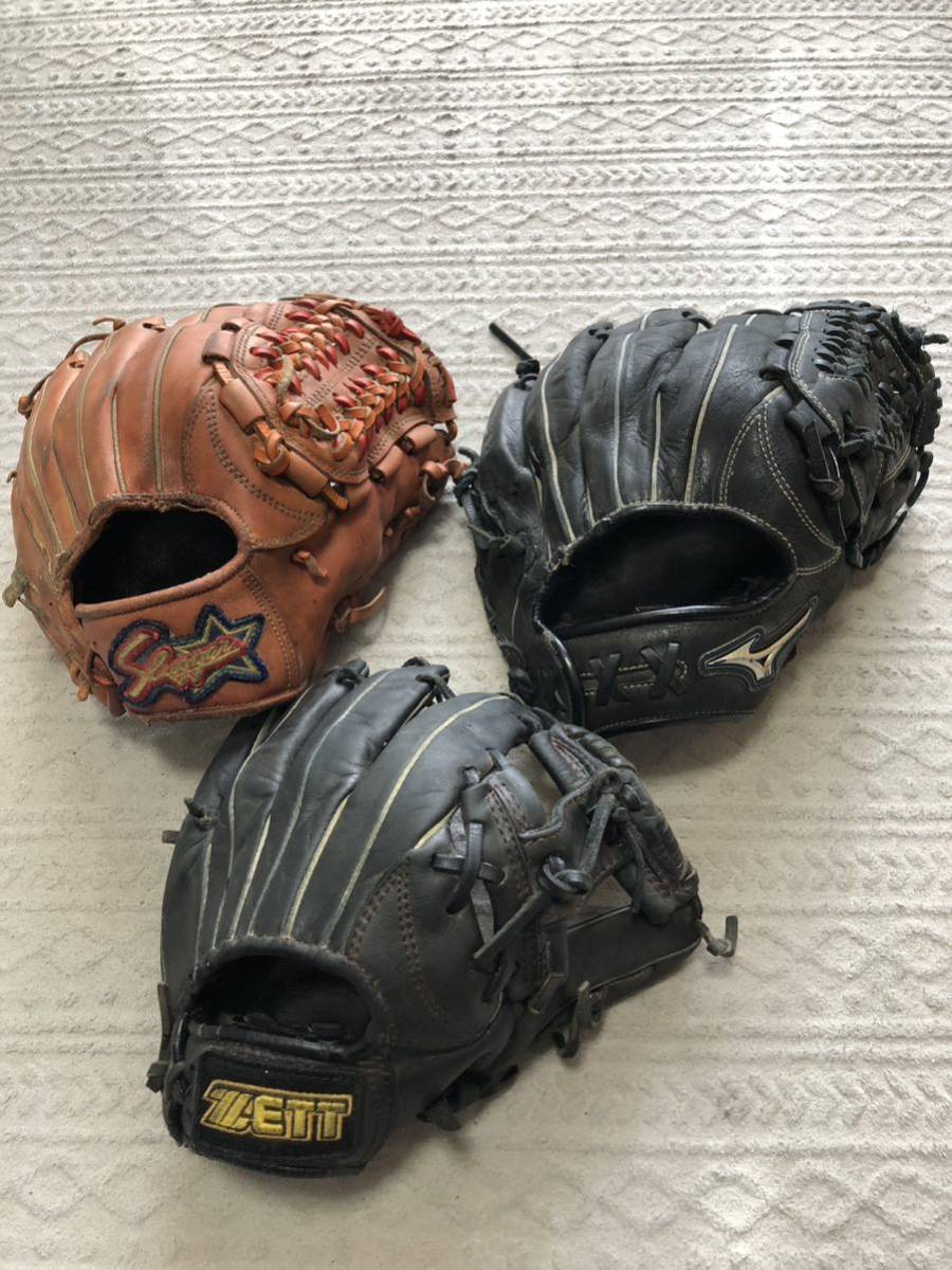 野球 グローブ 6個 まとめ売り 硬式 軟式 中古 ミズノ Zett 野球 グローブ 6個 まとめ売り 硬式 軟式 中古 ミズノ Zett