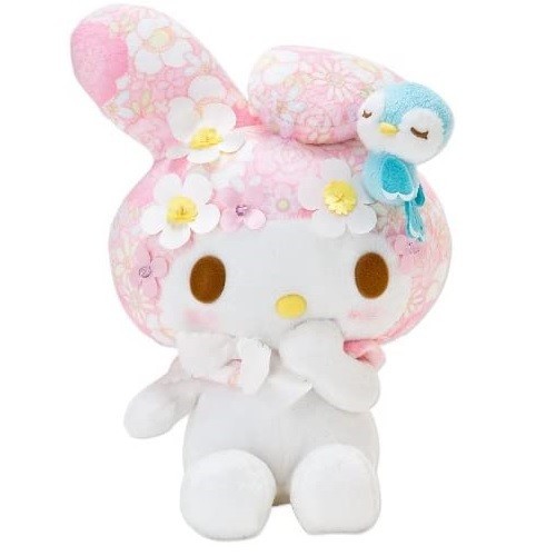 サンリオ マイメロディ 花と小鳥デザイン ぬいぐるみコトリ 2014 約30cm 未使用に近い】2014 タグ付 レア サンリオ マイメロディ マイメロ 花と