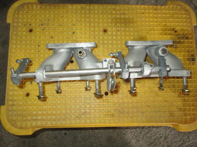 L型エンジン/40-45パイ用インテークマニホールド新品ワイヤー式