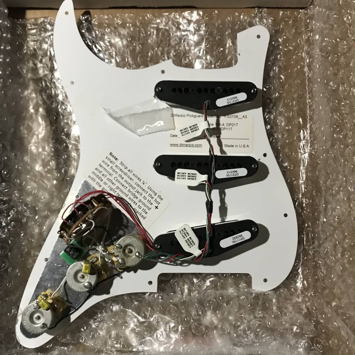 DiMarzio ディマジオ HS-3 DP117 未使用品 Dimarzio HS-3 DP117 未使用 ディマジオピックアップ ストラト