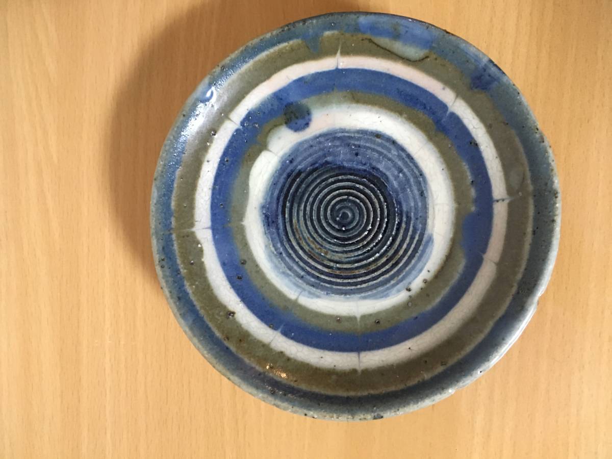目立った傷や汚れなし】阿部祐工 スリップウェア 小皿 五枚 検