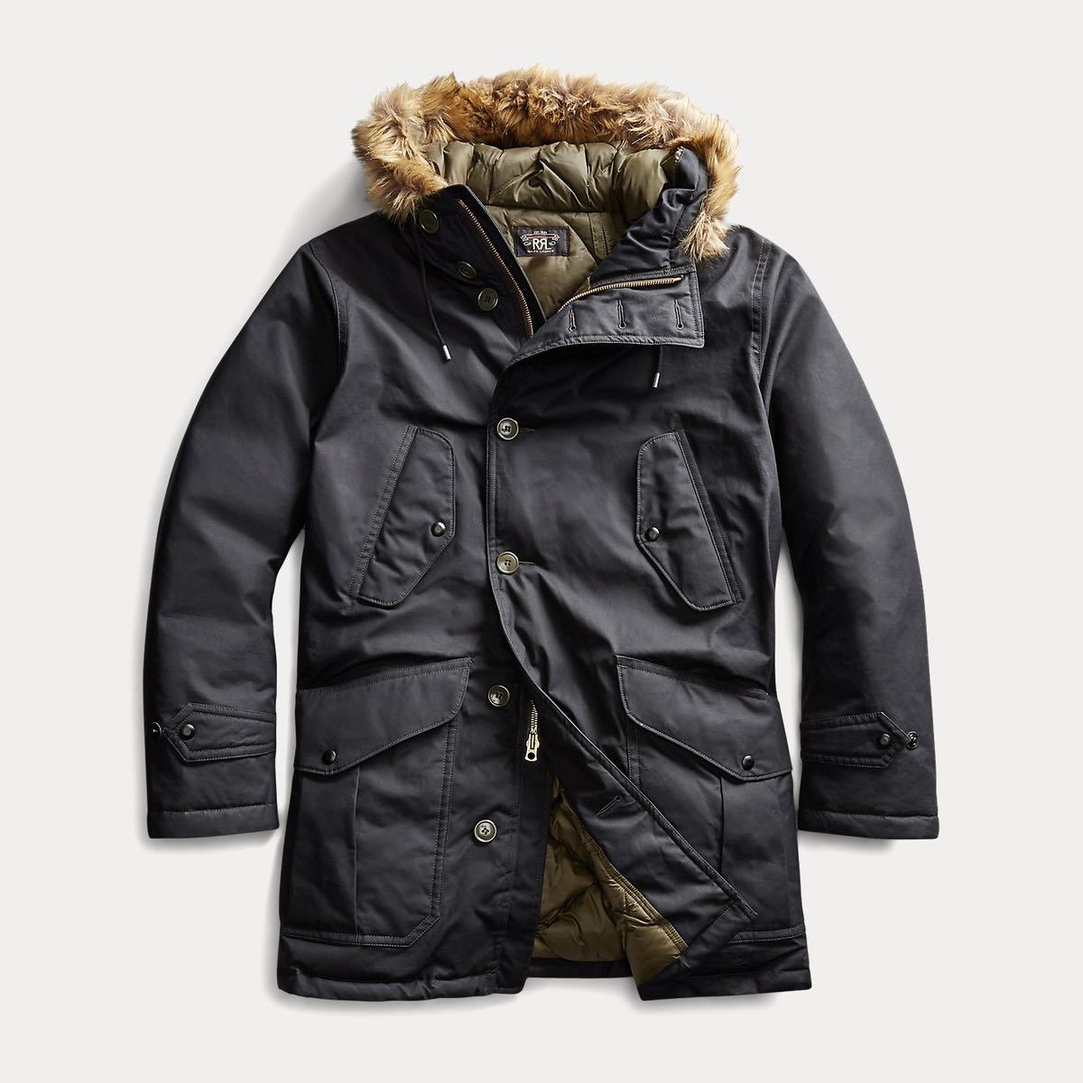 【未使用】【名作】RRL Waxed Cotton Parka XS ダブルアールエル ワックス コットン パーカ オイルドコットン ダウン