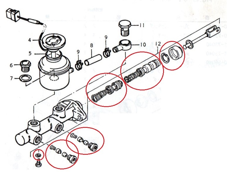 送料210円★SJ10 ブレーキマスターリペアキット SJ30/1 日本製★マスターシリンダー O/H ドラムブレーキ★スズキ ジムニー 2スト LJ50 ジムニーSJ10ブレーキマスターシリンダーリペアキット