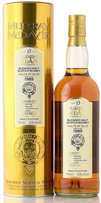 未開封 マーレイ・マクダヴィッド モルツオブアイラ1989 33年 42.8度  