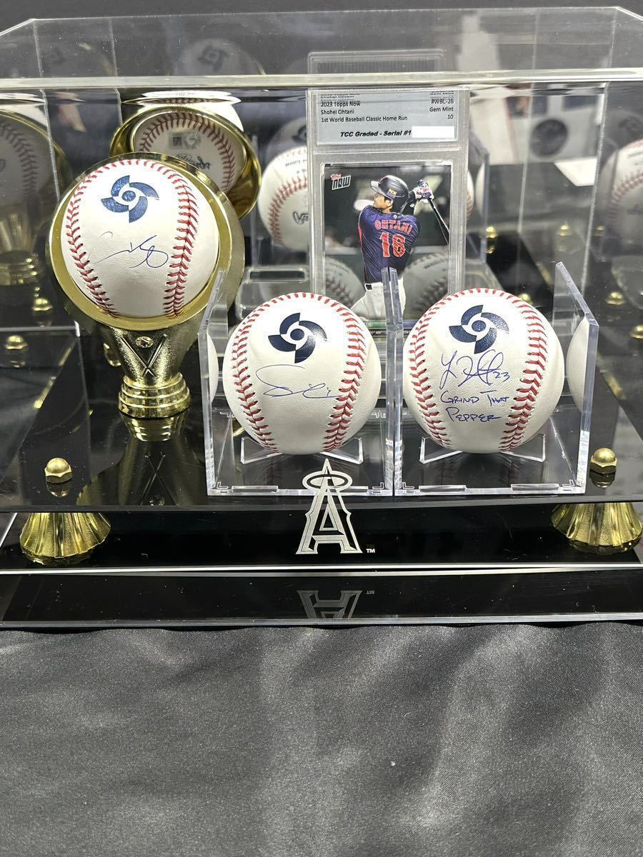 未使用】大谷翔平、ダルビッシュ、ヌートバー3選手直筆サインWBCボール