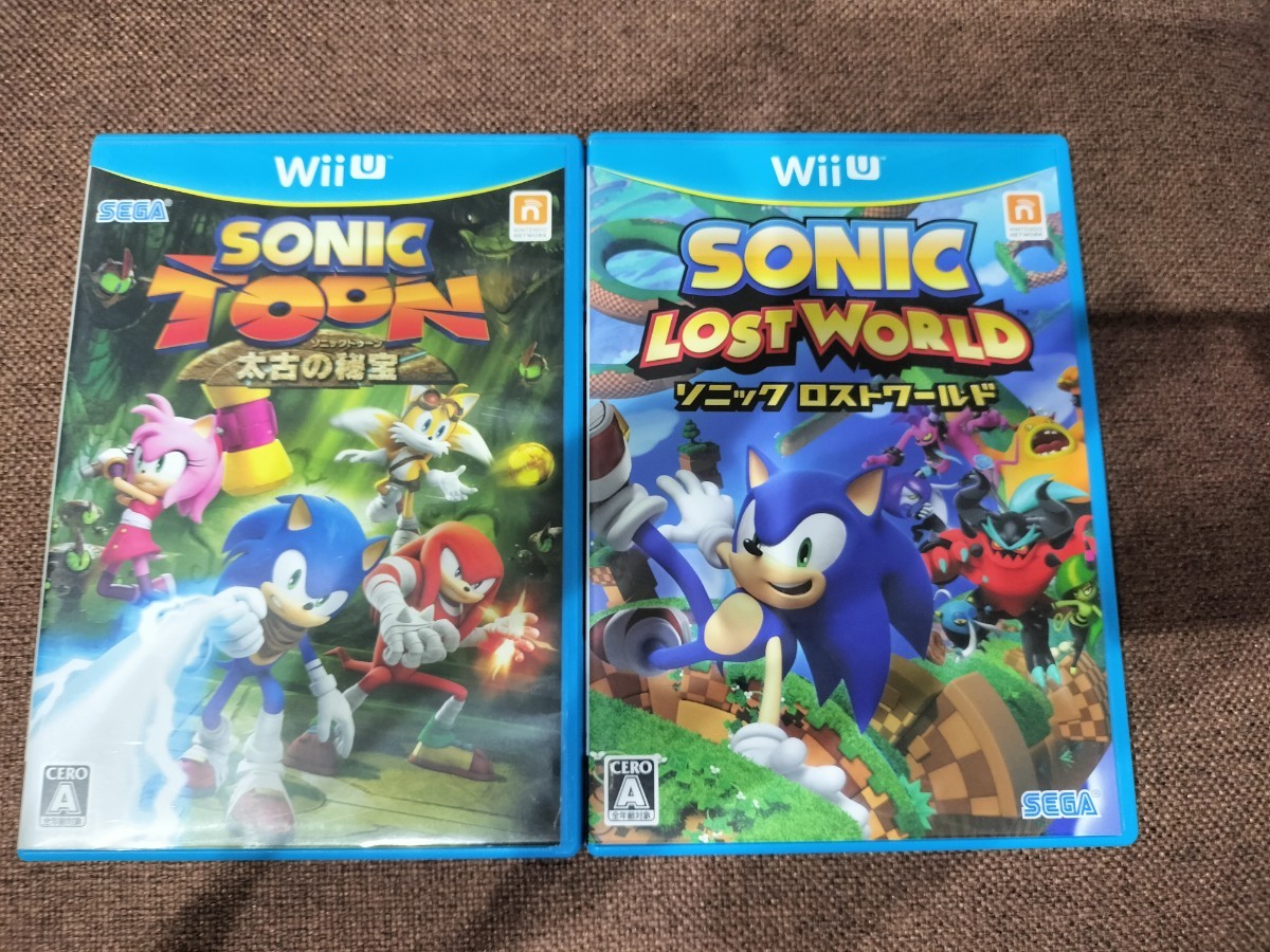 【目立った傷や汚れなし】【送料無料・1円〜最落なし】WiiU レアソニックソフト2本 ソニックロストワールド ソニックトゥーン太古の秘宝の落札