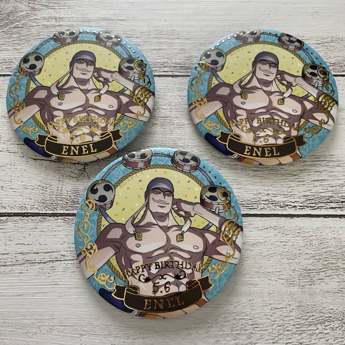 非売品】エネル 缶バッジ ワンピース ALL FACES エネル顔 Meet