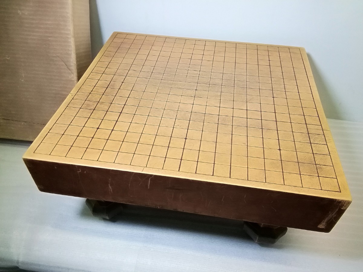 囲碁盤　木刻印線　卓上接合碁盤　新榧　色目の優しい　新かや厚さ40mm 松 囲碁盤 木刻印線 卓上接合碁盤 新榧 色目の優しい 新かや