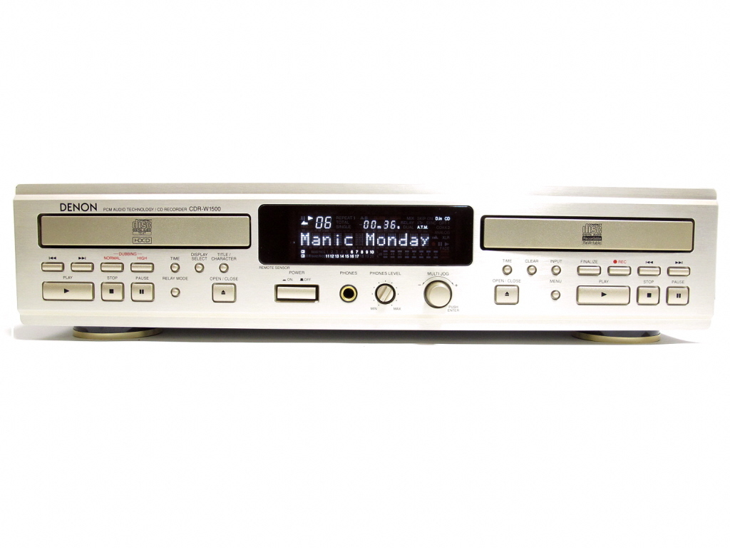 【ジャンク】外観美品　DENON CD RECORDER CDR-W1500 ジャンク】外観美品 DENON CD RECORDER CDR-W1500 Denon CDR