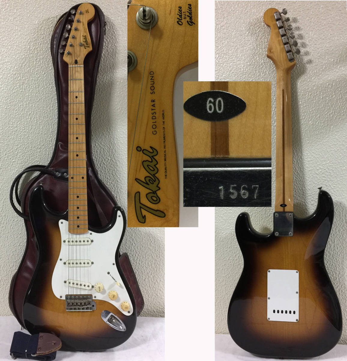 【やや傷や汚れあり】TOKAI GOLDSTAR SOUND 60 エレキギター No.1567の落札情報詳細 ヤフオク落札価格検索 オークフリー