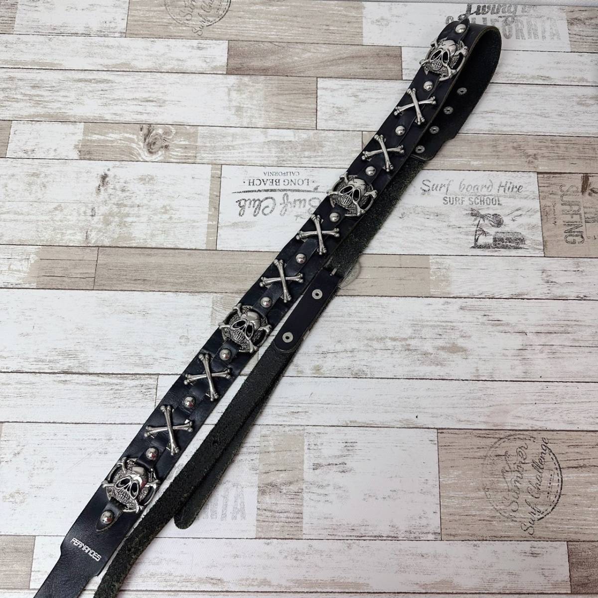 【やや傷や汚れあり】FERNANDES HEATH SKULL STRAP ギター ストラップ X JAPAN ヒース シグネイチャー モデル