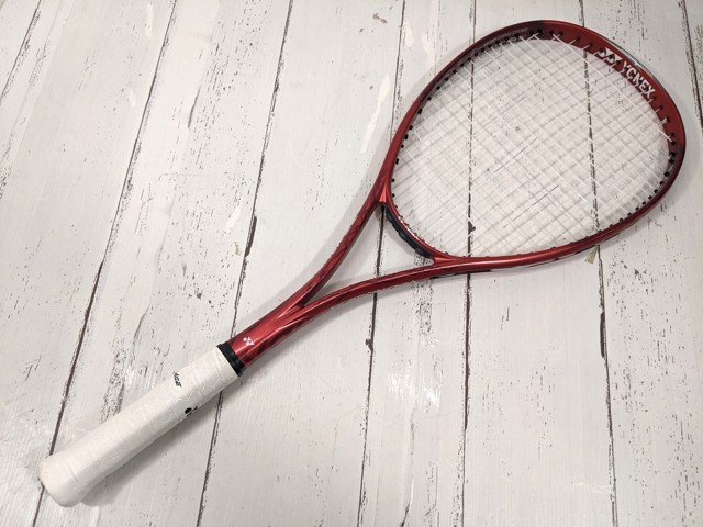 YONEX VOLTRAGE 7Vテニスラケット 赤 傷や汚れあり】【6yt233】軟式用