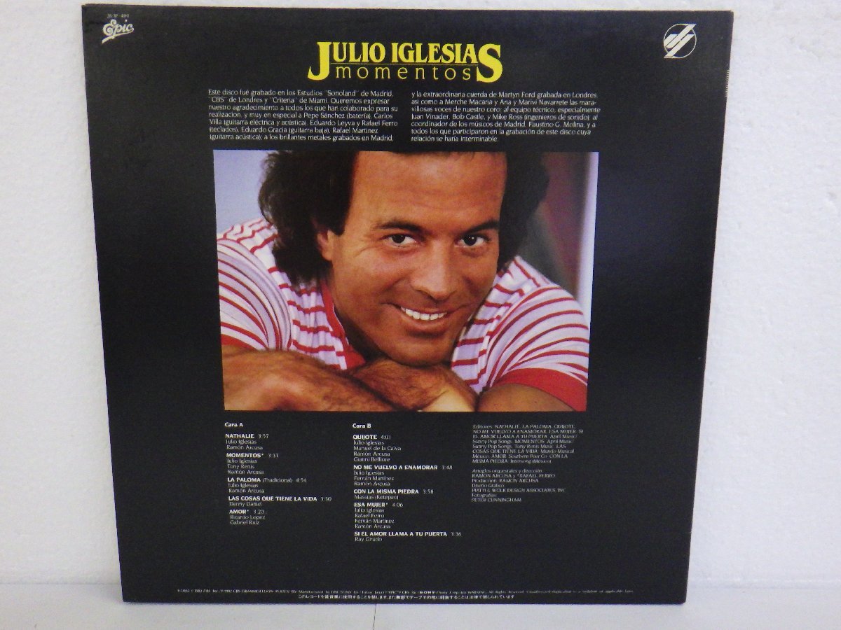 傷や汚れあり】LP レコード 帯 JULIO IGLESIAS フリオ