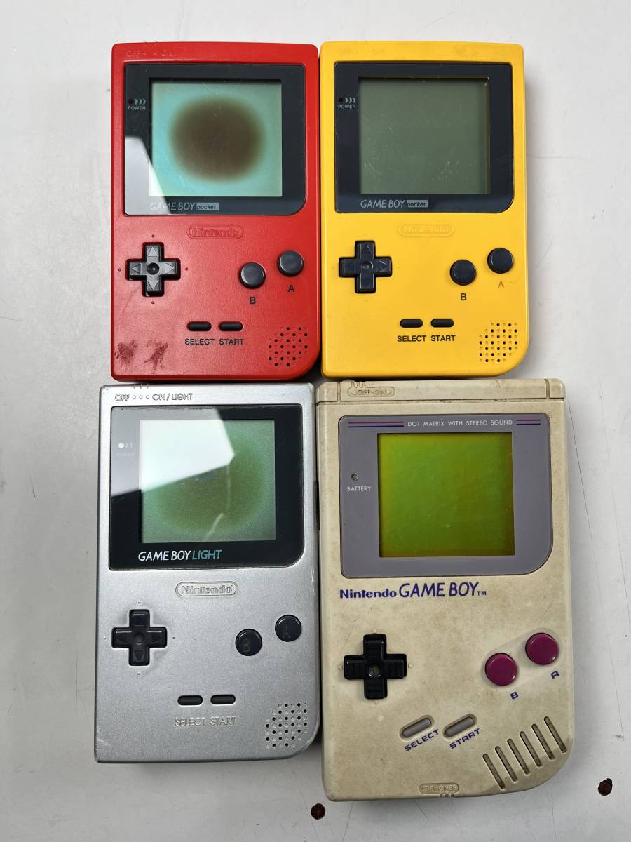 【傷や汚れあり】♪【中古】Nintendo GAME BOY Pocket Light 本体 4台 まとめ 任天堂 ゲームボーイ ポケット ライト 動作未確認 ＠60(7)の落札情報詳細