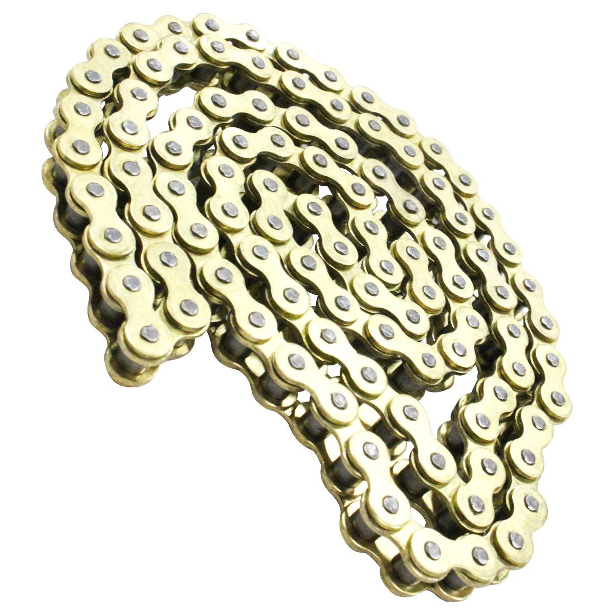 【未使用】バイクチェーン ゴールドチェーン ドライブチェーン スタンダードチェーン 420120L ノンシールチェーン ノーマルの落札情報