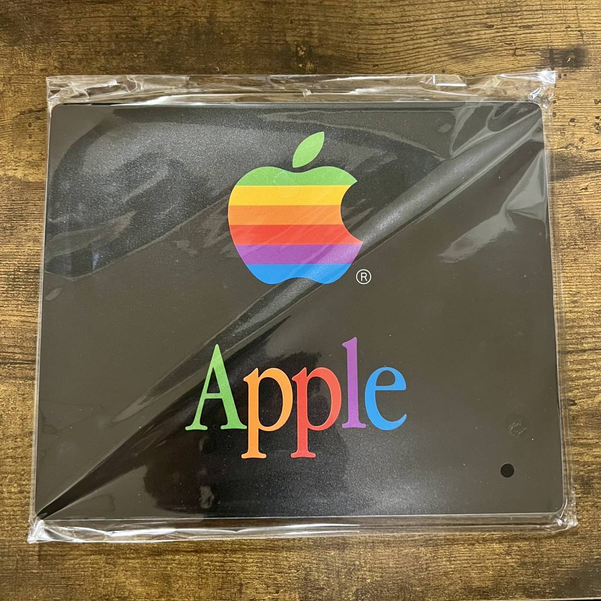 【未使用】新品未使用 デッドストック Apple Computer マウスパッド アップル コンピューター レインボー ロゴ 非売品