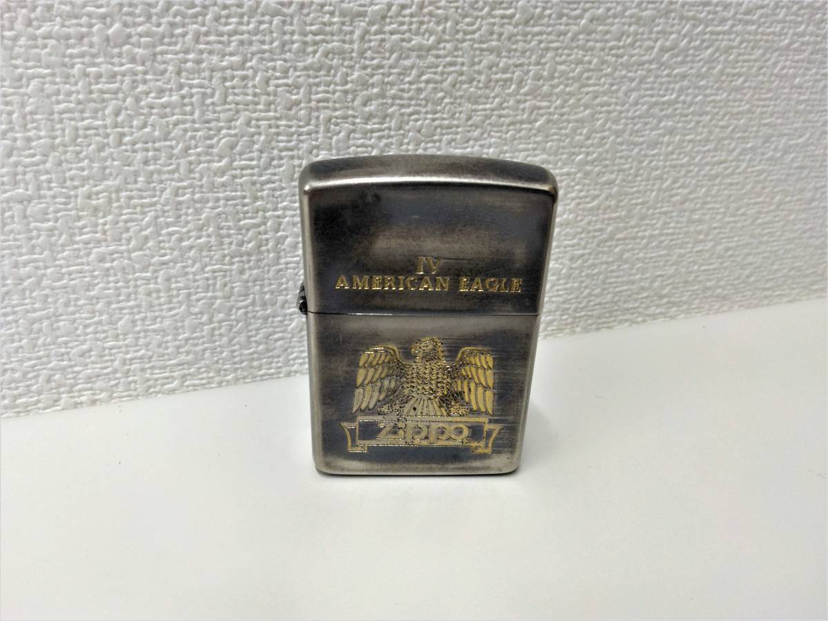 【傷や汚れあり】#8063C ZIPPO ジッポ ライター AMERICAN EAGLE Ⅳ アメリカンイーグル 4 ヴィンテージ 91年製 ...