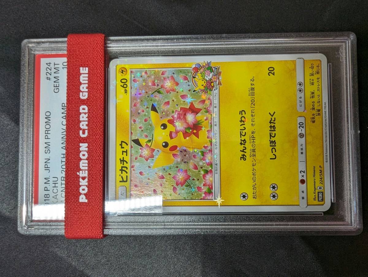 ピカチュウ PSA 鑑定品 2018年 SMプロモ #224 PSA 10 鑑定品 ポケモンカード 2018年 ピカチュウ 224/SM-P