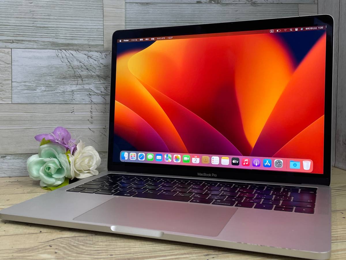 【良品♪】Apple MacBook Pro 2019(A2159)[Core i5 8257U 1.4GHz/RAM:8GB/SSD:256GB/13.3インチ]Ventura スペースグレー タッチバーの1番目の画像